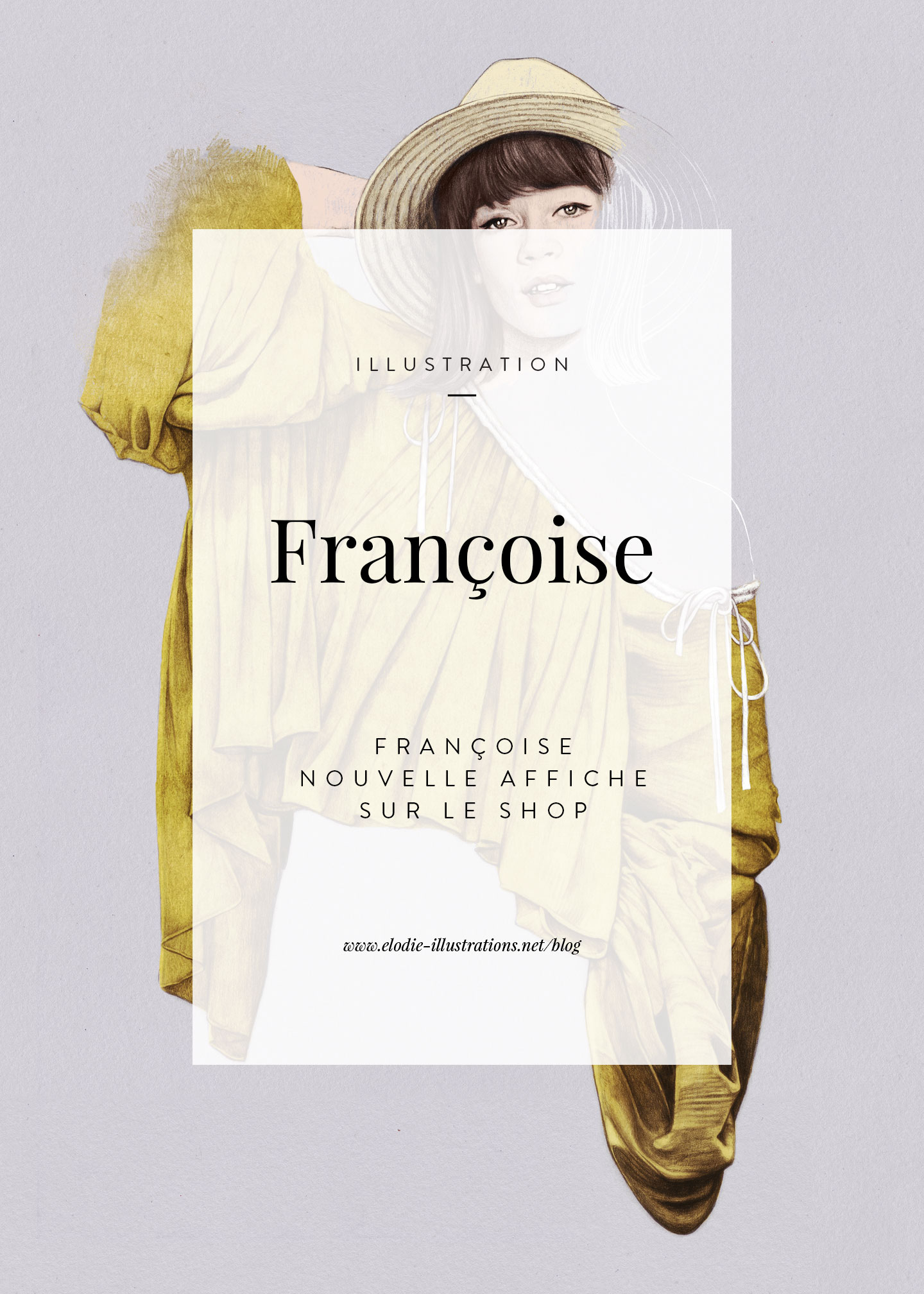 Françoise| Nouvelle affiche inspirée de Françoise Hardy disponible sur le shop. - Cliquez pour découvrir l'article